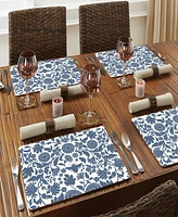CounterArt Vintage Floral Hardboard Cork Placemats, Set of 4