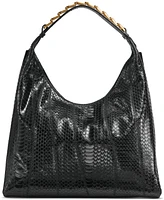 Donna Karan New York Bellmore Skipper Snake Leather Shoulder Bag