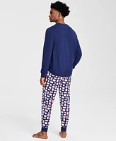 Family Pajamas Men's Valentine's Day Stamps Pajama Set, Exclusively at Macy's