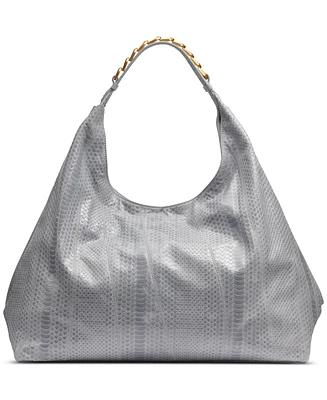 Donna Karan New York Bellmore Extra Large Skipper Snake Leather Hobo Bag