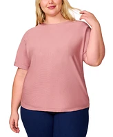 Melissa Paige Plus Button-Back Dolman-Sleeve Sweater, Exclusively at Macy's