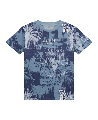 Guess Big Boys Printed Short Sleeve T-Shirt