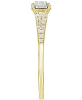 Diamond Pave Tapered Engagement Ring (1/4 ct. t.w.) in 14k Gold
