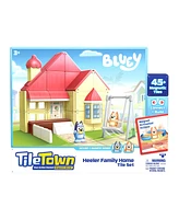 Tile Town Bluey Heeler Home Magnetic Tiles Playset, 46 Piece