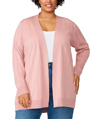 Melissa Paige Plus Open-Front Cardigan Sweater, Exclusively at Macy's