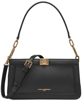 Karl Lagerfeld Paris Ivette Small Leather Shoulder