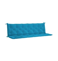 Garden Bench Cushion Light Blue 78.7"x(19.7"+19.7")x2.8" Oxford Fabric