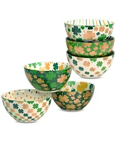 Certified International St. Patrick's Day Shamrock Bowls, Set of 6