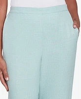 Alfred Dunner Petite Kensington Gardens Relaxed Linen Short Length Pants
