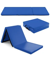 6 x 2 Ft Tri-Fold Gym Mat with Handles and Removable Zippered Cover