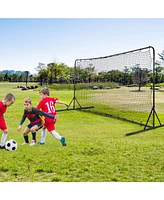 12 x 6 Feet Soccer Rebounder Net with All Weather Net