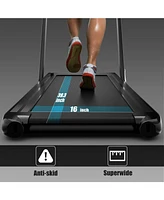 2.25HP 2 in 1 Folding Treadmill with App Speaker Remote Control