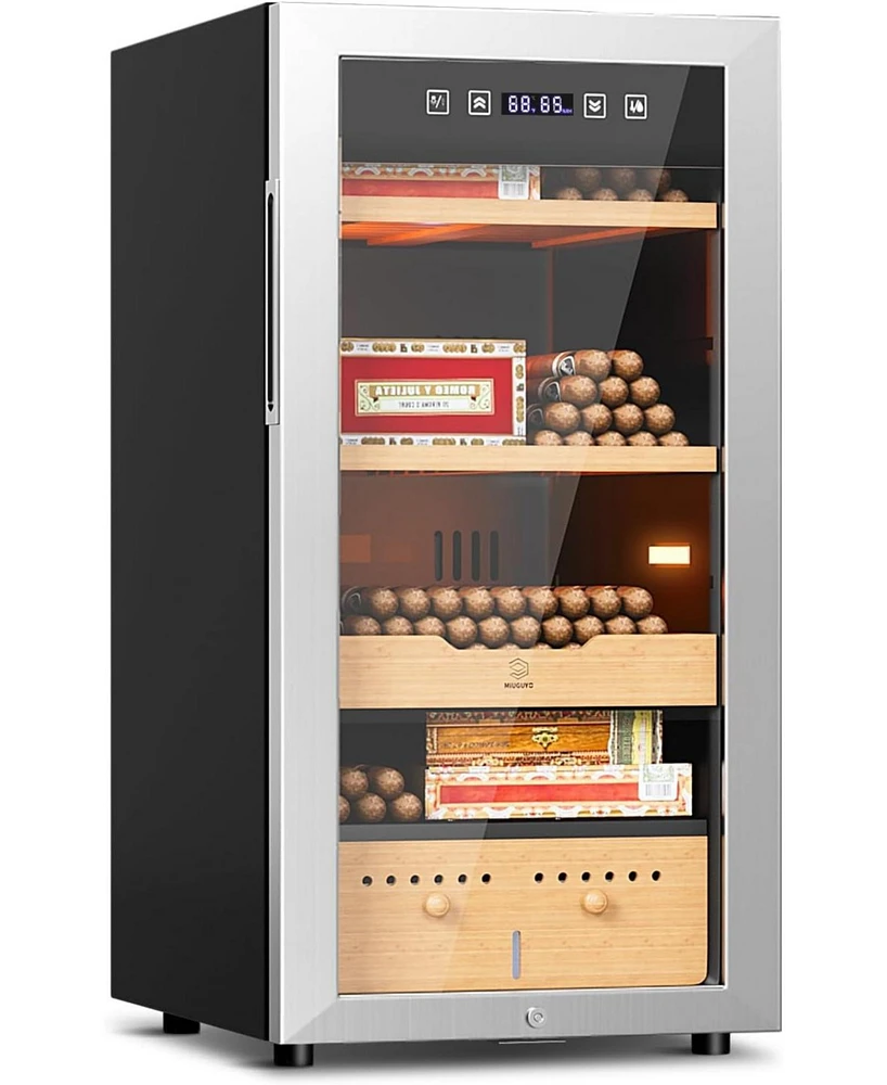 Miuguyo 82L Electric Humidor, Cigar Humidor for 750 Cigars, Cooling, Heating and Humidity Control