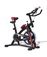 Kuyotq Household Adjustable Indoor Exercise Cycling Bike Trainer with Electronic Meter