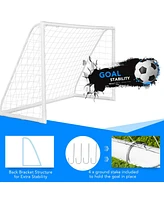 Kuyotq Soccer Goal with Strong Pvc Frame and High-Strength Netting