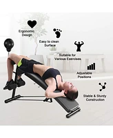 Adjustable Incline Curved Workout Fitness Sit Up Bench