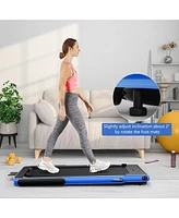 2.25HP 2 in 1 Folding Treadmill with App Speaker Remote Control