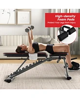 660 Lbs Strength Training Bench with 10 Back and 3 Seat for Full Body Workout