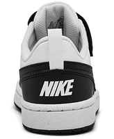 Nike Little Kids' Court Borough Low Recraft Fastening Strap Casual Sneakers from Finish Line