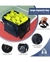 Kuyotq Lightweight Foldable Tennis Ball Teaching Cart with Wheels and Removable Bag