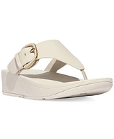 FitFlop Women's Lulu Resin-Buckle Leather Sandals