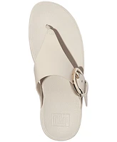 FitFlop Women's Lulu Resin-Buckle Leather Sandals