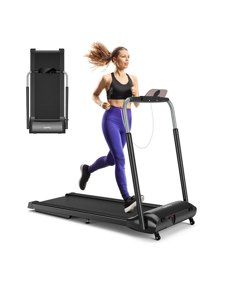 Compact Folding Treadmill with Touch Screen App Control