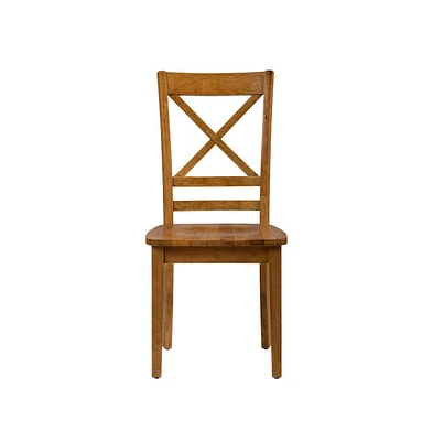 Simplicity Solid Wood Classic Cross-Back Dining Chair (Set of 2