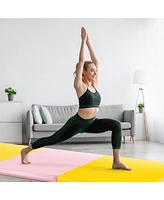 6 x 2 Ft Tri-Fold Gym Mat with Handles and Removable Zippered Cover