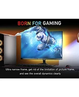 memzuoix 27-Inch Qhd Gaming Monitor 165Hz, Ips Pc Monitor with Rainbow Lights, 1ms, 99% sRGB, FreeSync G-Sync Compatible, Eye Care, Vesa Mountable, Hd