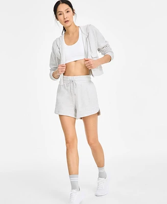 Id Ideology Women's Drawstring-Waist Dolphin-Hem Shorts, Exclusively at Macy's