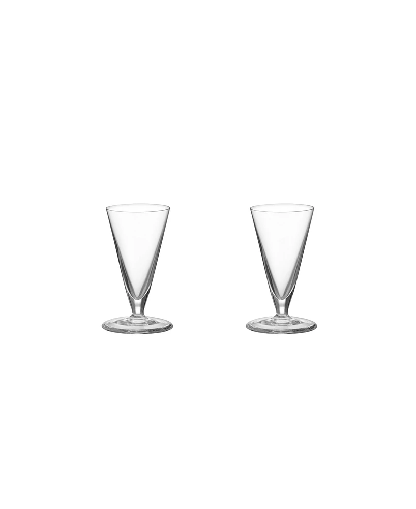 Orrefors Geometry Snaps Glass, Set of 2