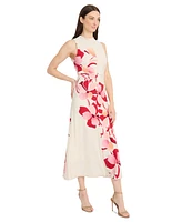 Maggy London Women's Floral-Print Sleeveless Dress