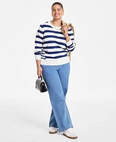 On 34th Trendy Plus Size Bomber Jacket Striped Sweater Jeans Exclusively At Macys