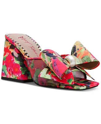 Betsey Johnson Women's Jordn Embellished Bow Dress Mules
