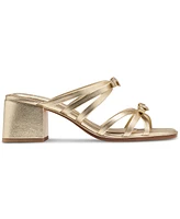 kate spade new york Women's Carolina Bow-Trim Block-Heel Sandals