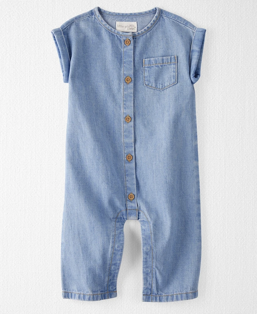 Little Planet by Carter's Baby Boys Organic Cotton Chambray Jumpsuit