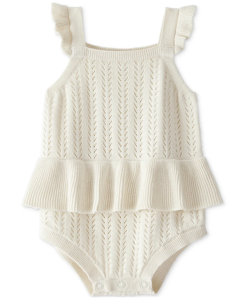 Little Planet by Carter's Baby Girls Organic Cotton Pointelle Romper, Exclusively at Macy's
