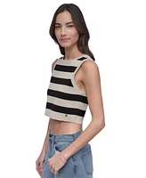 Dkny Jeans Women's Cropped Sleeveless Sweater