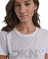 Dkny Jeans Women's Embellished Logo T-Shirt