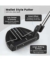 Golf Putter with Headcover 35 Inches Mallet Style Putter Right Handed
