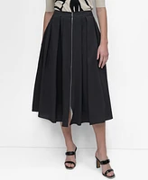 Dkny Women's Zip-Front Parachute Midi Skirt