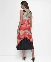 Dkny Women's Sleeveless Border Print Shift Dress