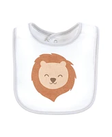 Hudson Baby Cotton Bibs, Rustic Roar, One Size