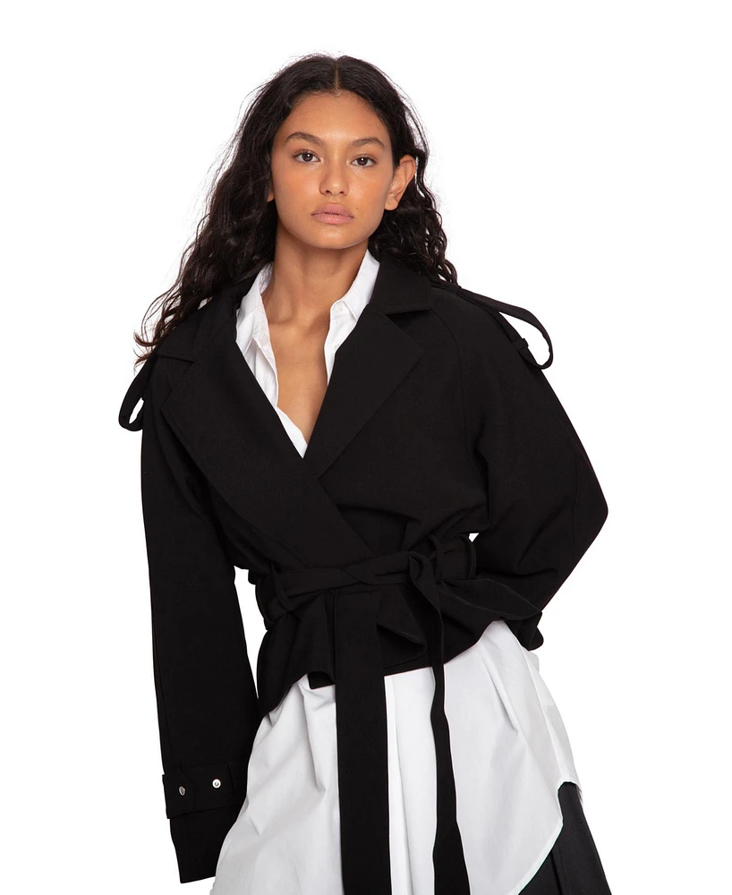 Belle & Bloom Women's Fast Car Cropped Trench