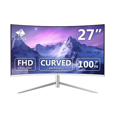 Z-edge 27 inch 1080P Full Hd 1920x1080 100Hz 5ms Ultra Thin Frame Curved Gaming Monitor