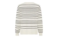 Olsen Striped Crewneck Cardigan