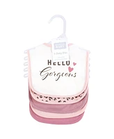 Hudson Baby Infant Girl Cotton Bibs, Hello Gorgeous, One Size