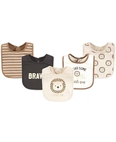 Hudson Baby Cotton Bibs, Brave Lion, One Size