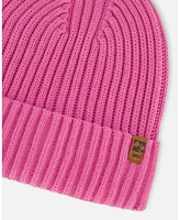 Deux par Girl Cuffed Knit Hat Vibrant Pink - Toddler|Child